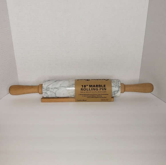 NEW Creative Home 18' Marble Rolling Pin With Cradle - Picture 8 of 9